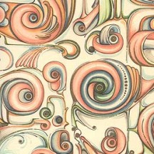 Stylized Seashell Print Italian Paper ~ Carta Varese Italy
